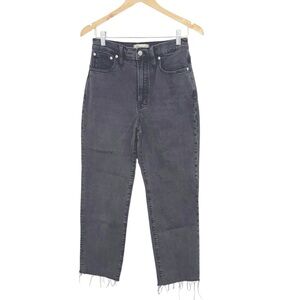 MADEWELL The Perfect Vintage Straight Jeans Gray/Black Wash Size 27